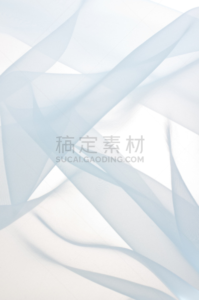弄皱的,纺织品,蓝色,半透明,垂直画幅,留白,无人,柔和色,摄影