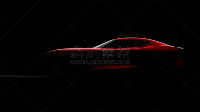 跑车,黑色背景,留白,未来,新的,水平画幅,形状,无人,概念车,交通方式