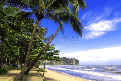 海滩,攀牙湾,奥南湾,自然,水平画幅,无人,亚洲,甲米,夏天,泰国