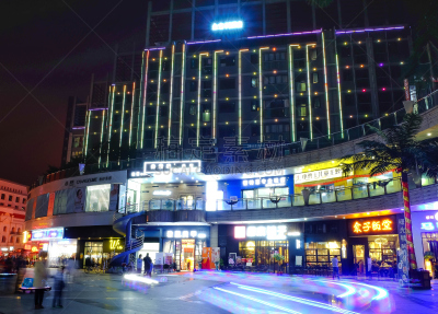 江汉路,商业街,天空,艺术,水平画幅,夜晚,传统,户外,光,都市风景