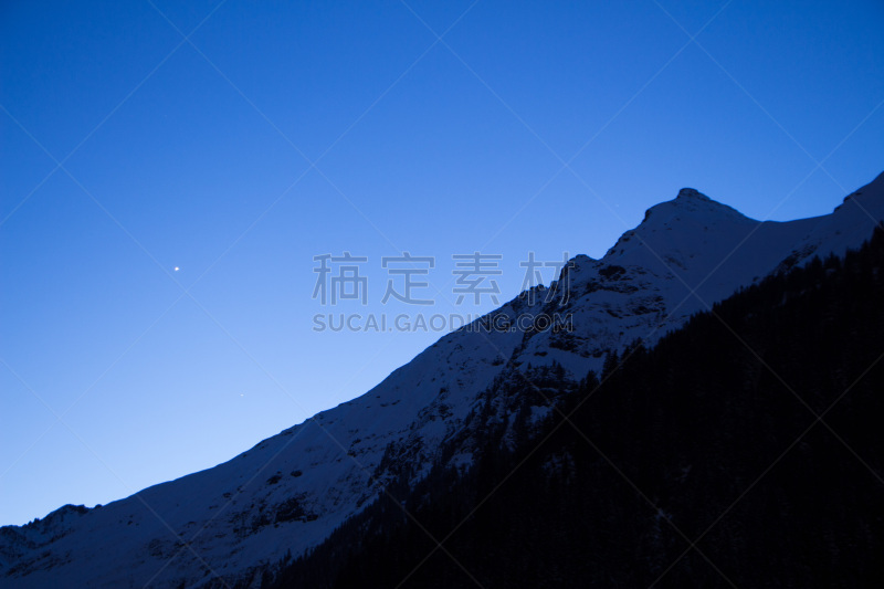 Alps at night