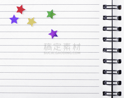 空白的,星形,条纹,笔记本,细条纹布料,水平画幅,无人,螺线,白色,摄影