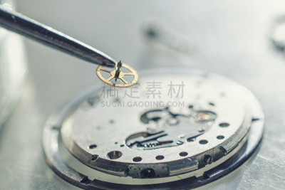 表,镊子,机件,钟表匠,汽车部件,水平画幅,时间,金属,工具,钟