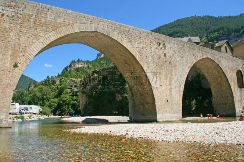 河流,法国,乡村,塔尔纳省,桥,神圣,在上面,塔河峡谷,sainte-enimie,塔恩河