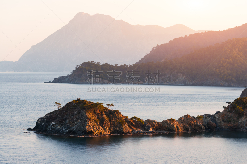 非凡的,海景,土耳其,地中海,凯梅尔,阿拉尼亚,著名景点,海岸线,泻湖,克丽奥佩特拉