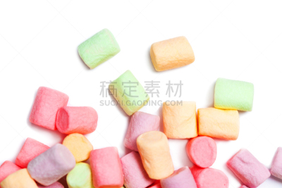 毛绒绒,食品,白色背景,草芙蓉,多色的,式样,视角,分离着色,小的,上装