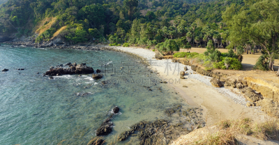 蓝塔岛,海岸线,甲米,国家公园,水平画幅,无人,夏天,异国情调,户外,泰国