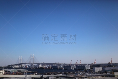 横滨,旅游目的地,水平画幅,无人,海港,路,户外,横滨海湾大桥,海洋,建筑业