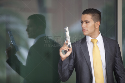 男商人,安全,帮派,扳机,杀人犯,贴身保镖,留白,套装,男性,仅男人