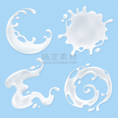 牛奶,奶油,酸奶,点状,半圆形,有污迹的,奶制品,形状,无人,绘画插图
