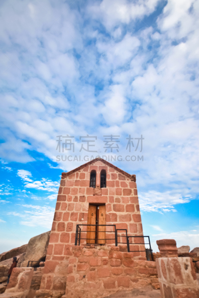 小礼拜堂,西乃山,垂直画幅,天空,灵性,朝拜者,古老的,圣凯瑟琳修道院,石材