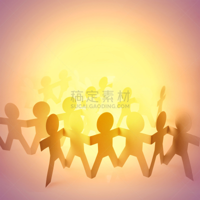 体育团队,留白,手牵手,人,方形画幅,商务人士,商业金融和工业,黄色,2015年,纸环