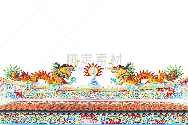 chinese dragon isolated on white background.