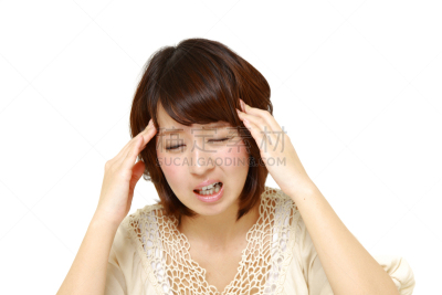 头痛,女人,悲痛,仅日本人,一个人,东亚人,青年女人,仅一个青年女人,面部表情,亚洲人种