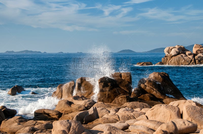 科西嘉,自然,水平画幅,岩石,地质学,无人,户外,海洋,赤血岛,花岗岩