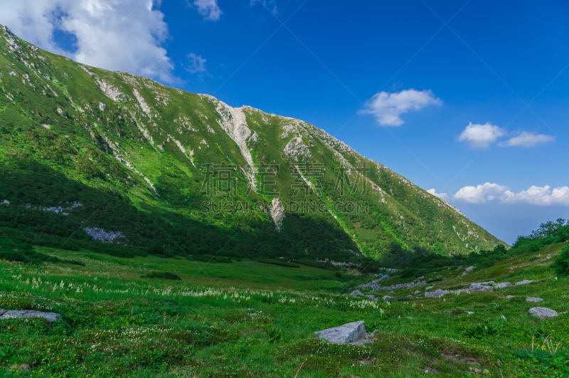 山,甲斐驹岳山,日本,中野市,中环,阿尔卑斯山脉,天空,里山,水平画幅,长野县