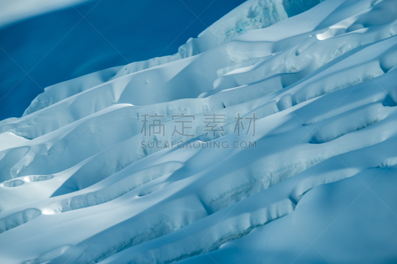 Dramatic Ice and snow landscapes of the Aletsch glacier at the foot of the Jungfraujoch summit, Canton of Bern, Switzerland