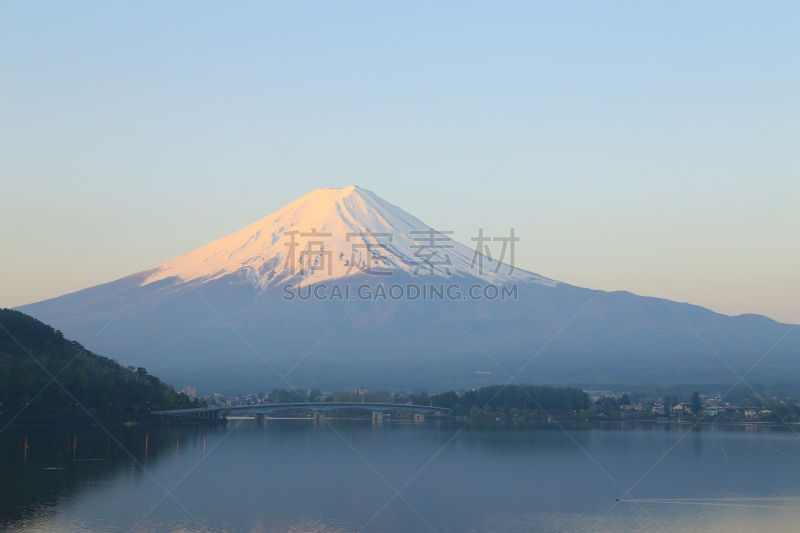 富士山,湖,看风景,河口湖,山梨县,自然,水,天空,里山,水平画幅