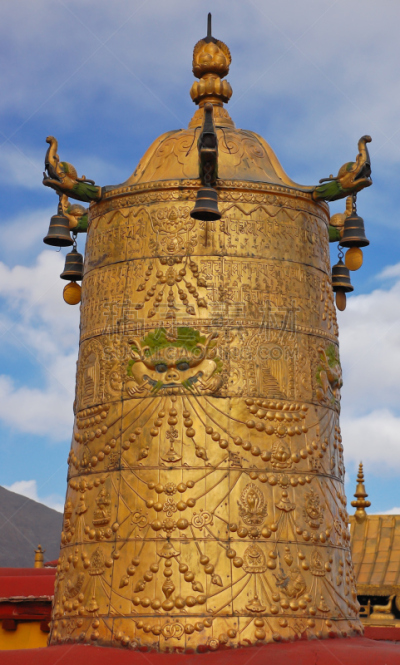 大昭寺,屋顶,垂直画幅,灵性,无人,符号,巨大的,龙,山