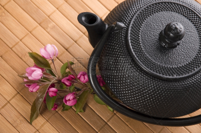 茶,锅,褐色,芳香的,水平画幅,无人,仅一朵花,下午茶,植物,装饰菜