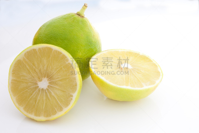 佛手柑,绿色,两个物体,橙子,充满的,切片食物,一个物体,木髓,饮食,水平画幅