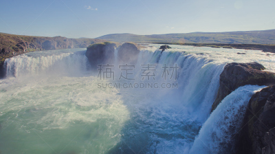 瀑布,冰岛国,自然美,风景,绘画艺术品,活力,南美,水,树林瀑布,水平画幅