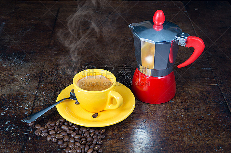 咖啡,咖啡杯,阿拉比卡咖啡,豆,烤咖啡豆,咖啡店,水平画幅,茶碟,周末活动,粗麻布