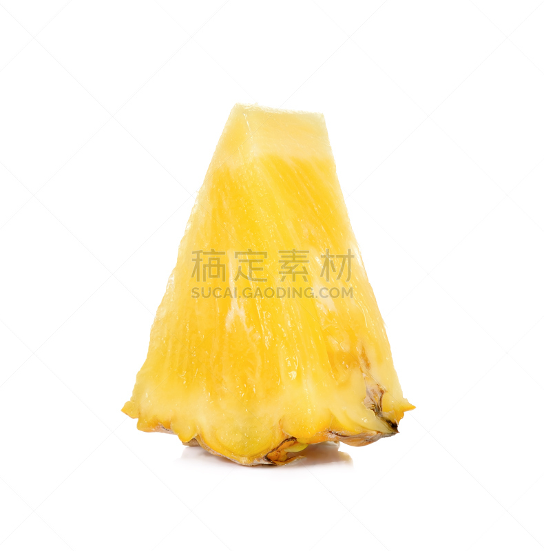 菠萝,分离着色,白色背景,自然,垂直画幅,水果,无人,有机食品,熟的,黄色