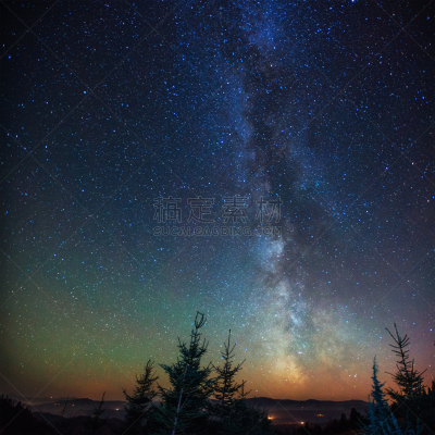 宏伟,冬天,山脉,流星雨,雪山,天空,美,星系,夜晚,无人