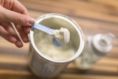 奶粉,婴儿,汤匙,活力,纯净,背景分离,药,瓶子,堆,充满的