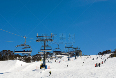 雪,滑雪运动,天空,新南威尔士,休闲活动,水平画幅,滑雪坡,澳大利亚阿尔卑士山脉,户外,白色