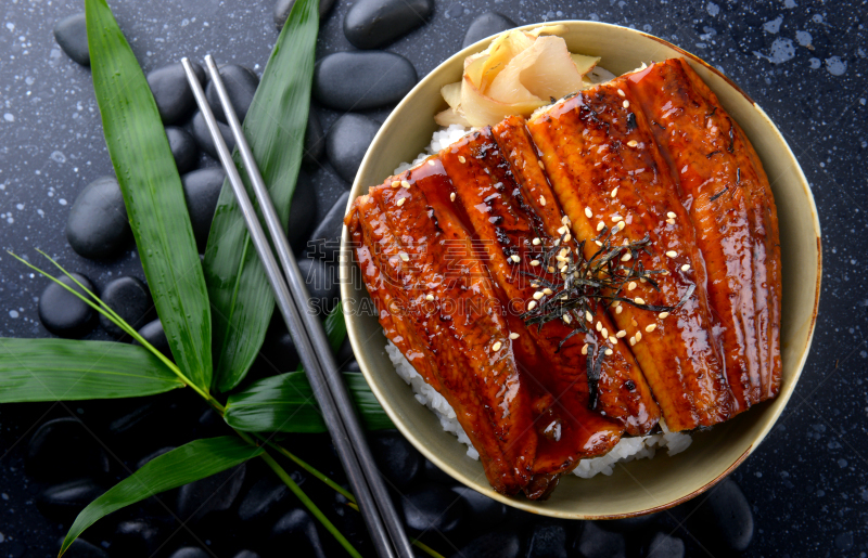 咸水鳗,米,日本,格子烤肉,鳗蒲烧,鳗鱼,鳗鱼寿司,茨城县,茨城,烧毁的
