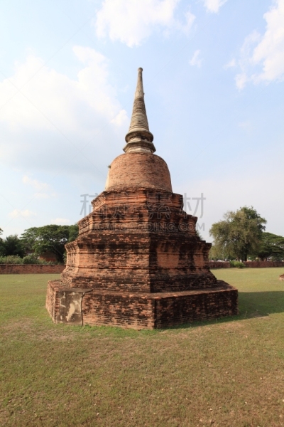 大城,泰国,帕西桑波特寺院,垂直画幅,地名,建筑,无人,宫殿,暹罗猫,佛教