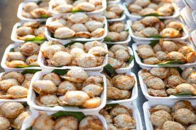 泰国,甜食,罗非鱼,香蕉叶,水平画幅,无人,2015年,甜点心,摄影,煮熟