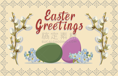 贺卡,绘画插图,矢量,复活节,雕刻图像,化妆用品,四季,想法,彩色图片,花头