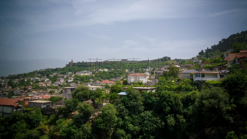 阿尔巴尼亚,吉洛卡斯塔,城堡,全景,柏林墙,世界遗产,围墙,著名景点,废墟,户外