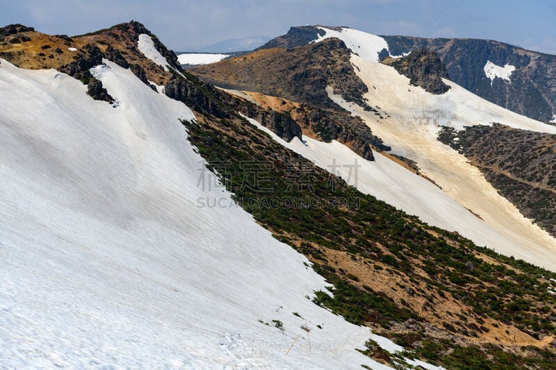 春天,山,自然,风景,图像,福岛县,无人,3到4个月,二本松,里山