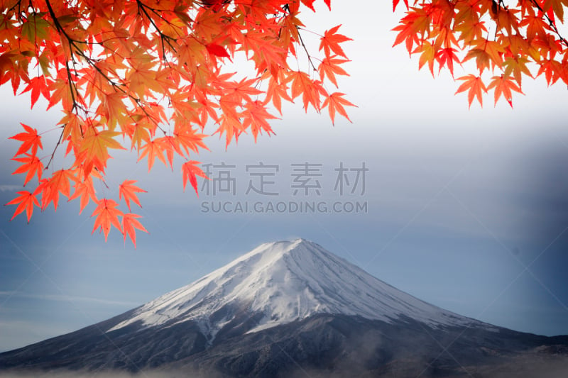 富士山,湖,山,秋天,河口湖,富士河口湖,山梨县,水平画幅,雪,无人