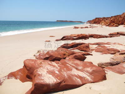 cape leveque,西澳大利亚,自然,半岛,水平画幅,沙子,无人,蓝色,方向,海洋