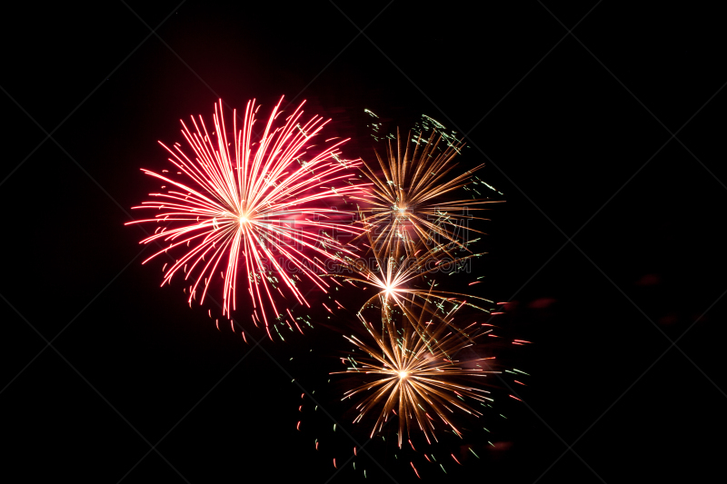 焰火,新年前夕,天空,水平画幅,美国国庆日,夜晚,闪烁发光,斯帕克斯,明亮,发光