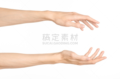 手,做手势,工作室,白色背景,化妆舞会服,手势语,分离着色,商务,部分,空的