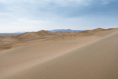 敦煌,甘肃省,沙丘,中国,戈壁滩,天空,水平画幅,山,沙子,无人