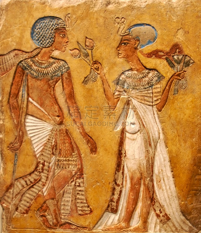 古埃及文明,异性恋,香水,少年伴侣,垂直画幅,青少年,古代文明,青春期,休闲活动