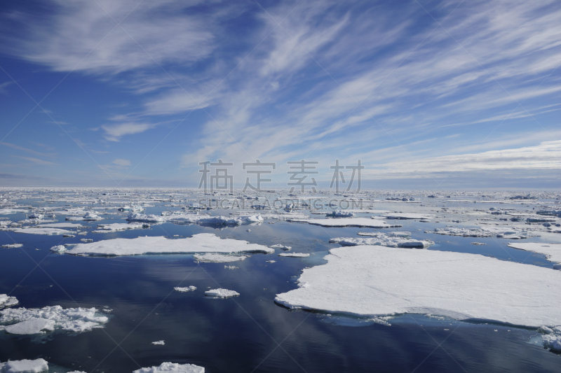 非凡的,风景,斯瓦尔巴德群岛,浮冰,北极,天空,水平画幅,云,易接近性,雪