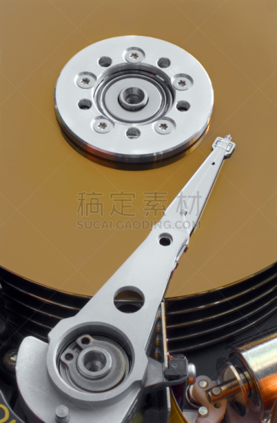 硬盘驱动器,读写头,垂直画幅,无人,铁,干净,金属,特写,工业,技术