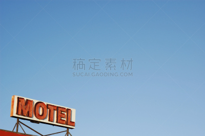 汽车旅馆,古老的,无空房,商务旅行,有空房,图像,复古风格,酒店,无人,旅游目的地