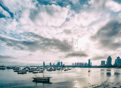 青岛海滩,地形,水,美,水平画幅,无人,青岛,户外,都市风景,现代