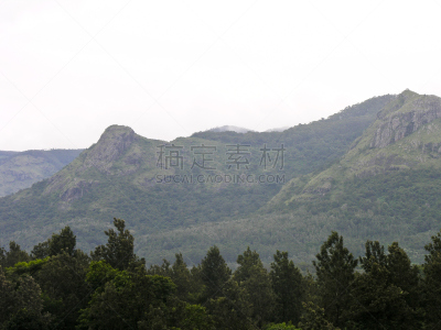 风景,森林,自然美,北部国家公园,芒格洛尔,卡纳塔克邦,天空,水平画幅,枝繁叶茂,山