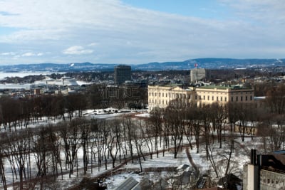 阿克雪斯堡,奥斯陆,纪念碑,水平画幅,建筑,职权,女王,建筑外部,建筑结构,冬天
