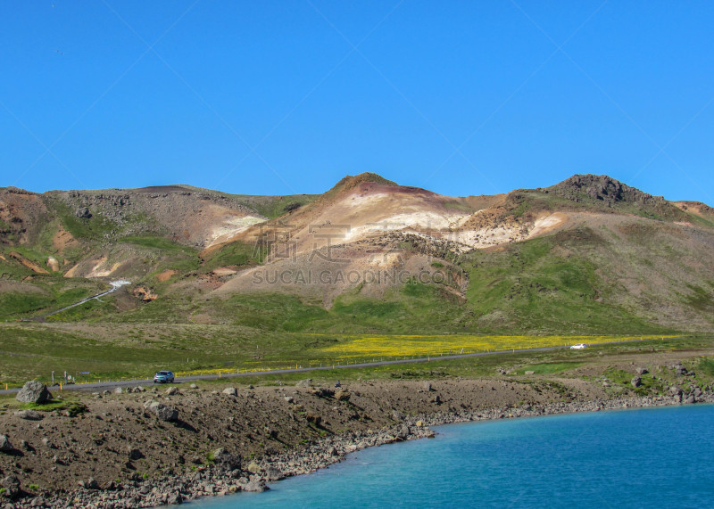 湖,温泉,居住区,冰岛国,动作,全球地质公园,热,背景,户外,硫磺